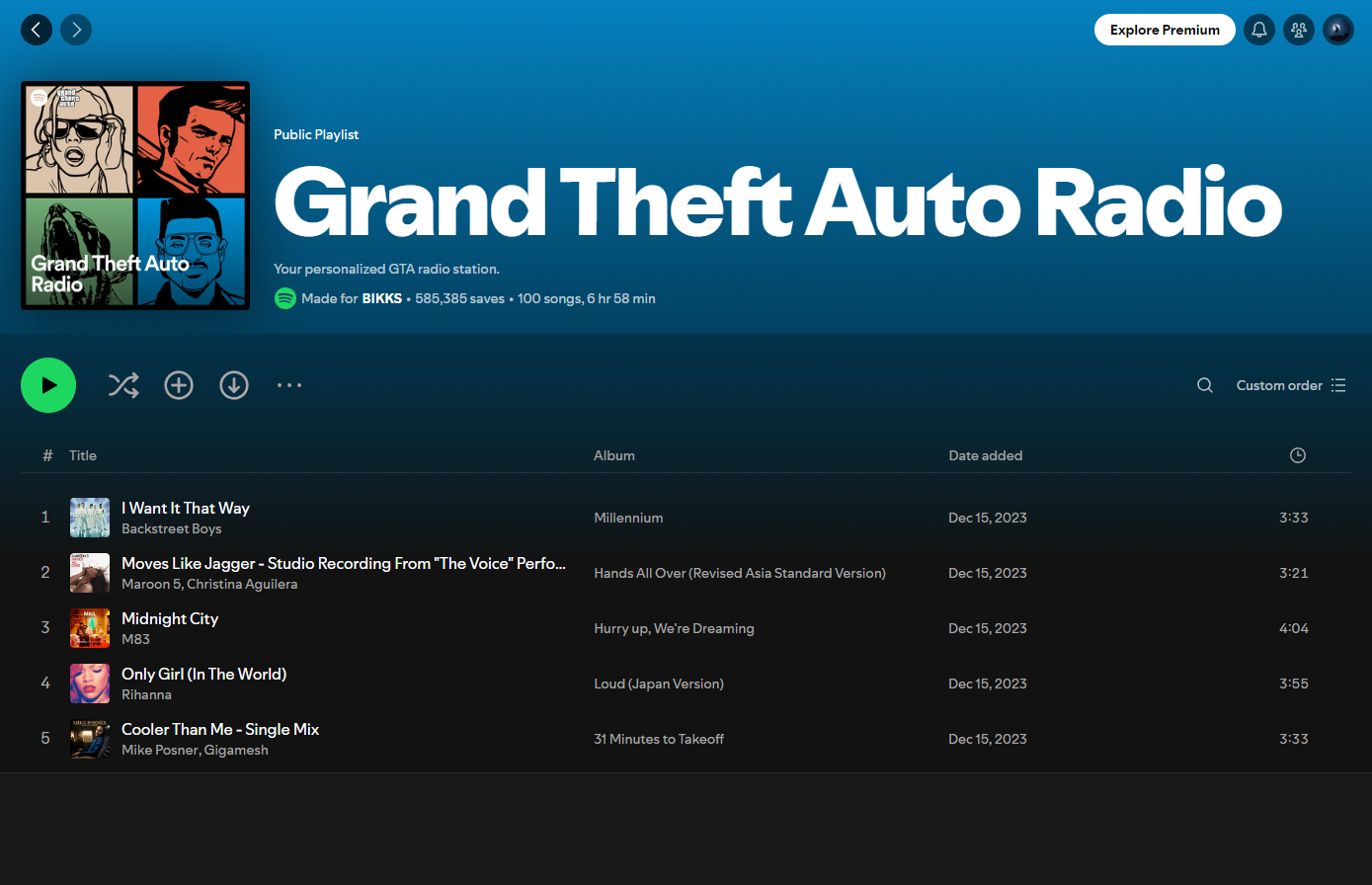 Grand Theft Auto Playlist