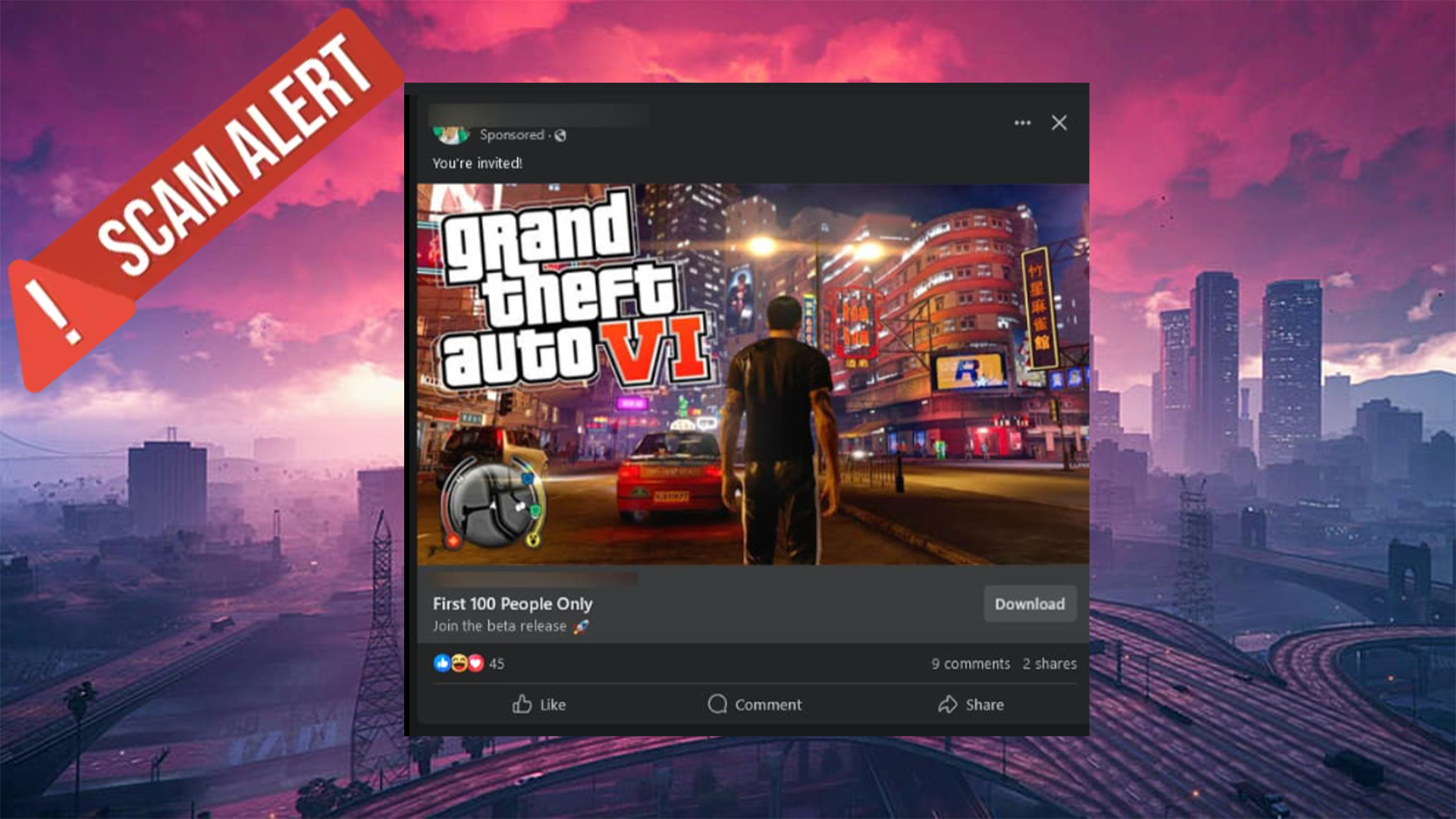 Fake GTA VI Beta Version Circulating on the Internet